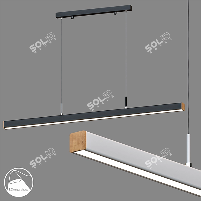 PDL2203 Pendant Sticks: Sleek and Adjustable 3D model image 1