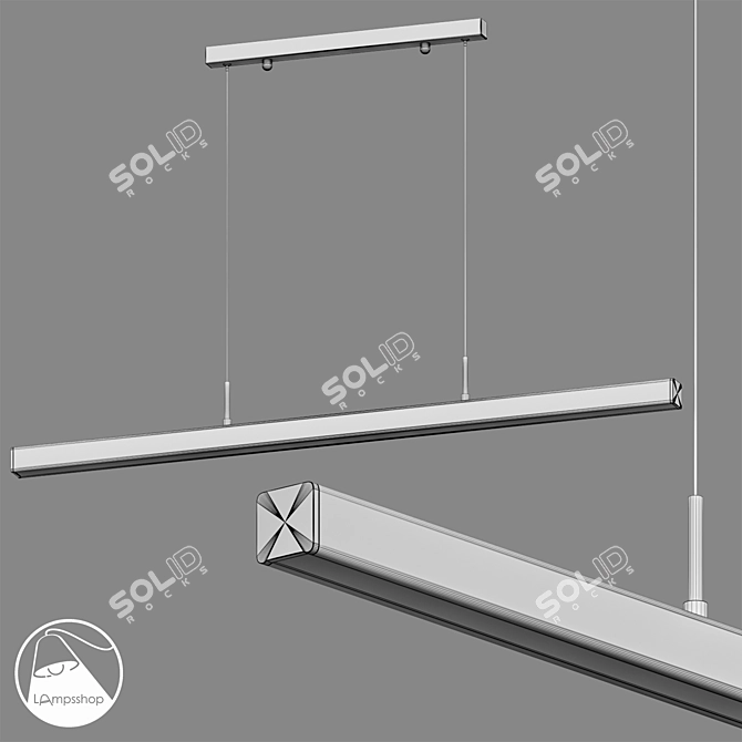 PDL2203 Pendant Sticks: Sleek and Adjustable 3D model image 2