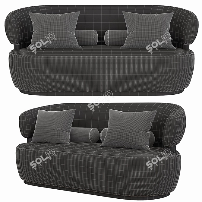 Luxury Capital Sofa: Exquisite Design & Supreme Comfort 3D model image 3