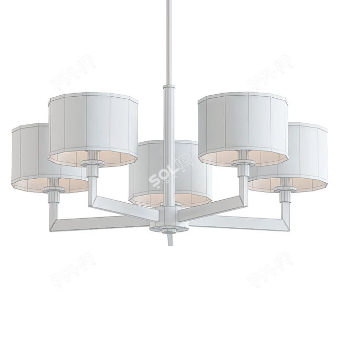 Luxury Five-Light Chandelier 3D model image 2