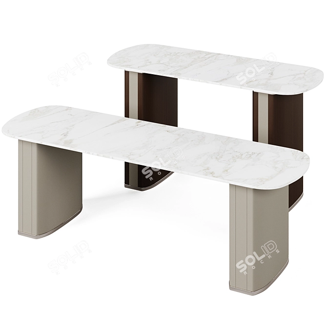 Modern Bentley Home Neston Coffee Tables 3D model image 2