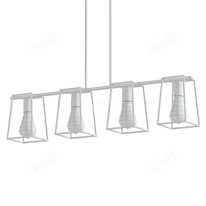 Sleek Filmore Linear Suspension 3D model image 2