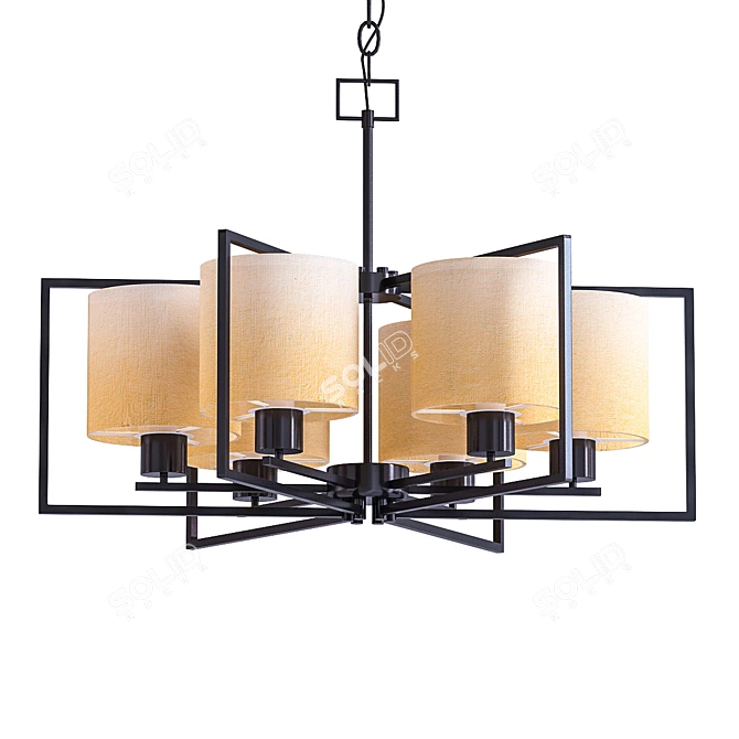 Forte 2570 Chandelier: Stylish, Modern Lighting 3D model image 1