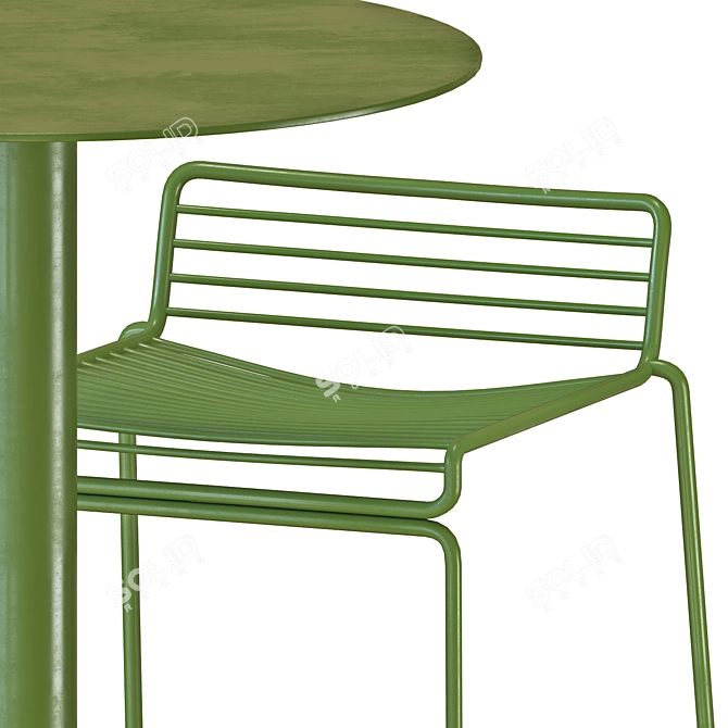 Modern HEE Barstool & Palissade Cone Table 3D model image 3