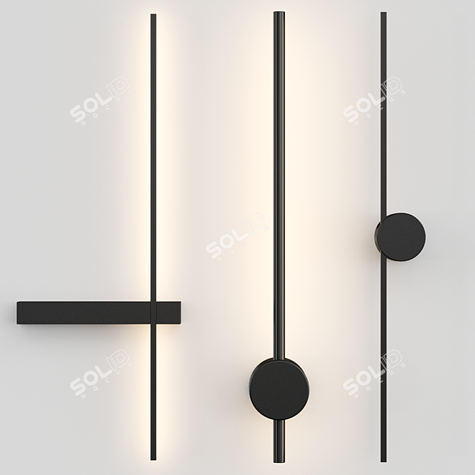 Modern Wall Lamp Set 3D model image 2