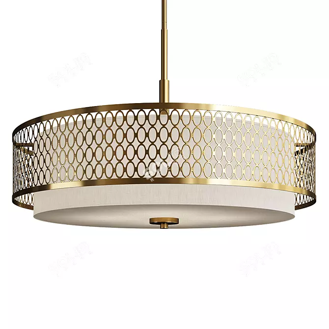 Elegant Jules Pendant Light 3D model image 1