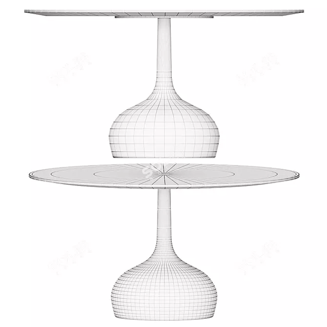 SAEN Sculptural Dining Table 3D model image 5