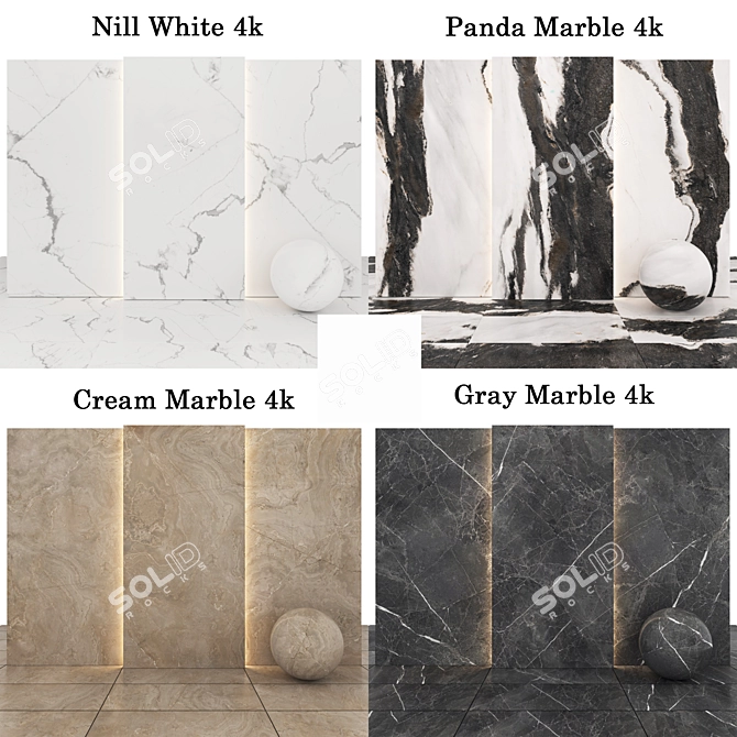 Marble Fusion Collection 3D model image 2