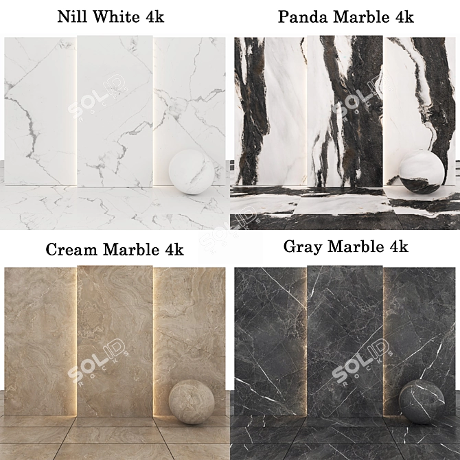 Marble Fusion Collection 3D model image 4