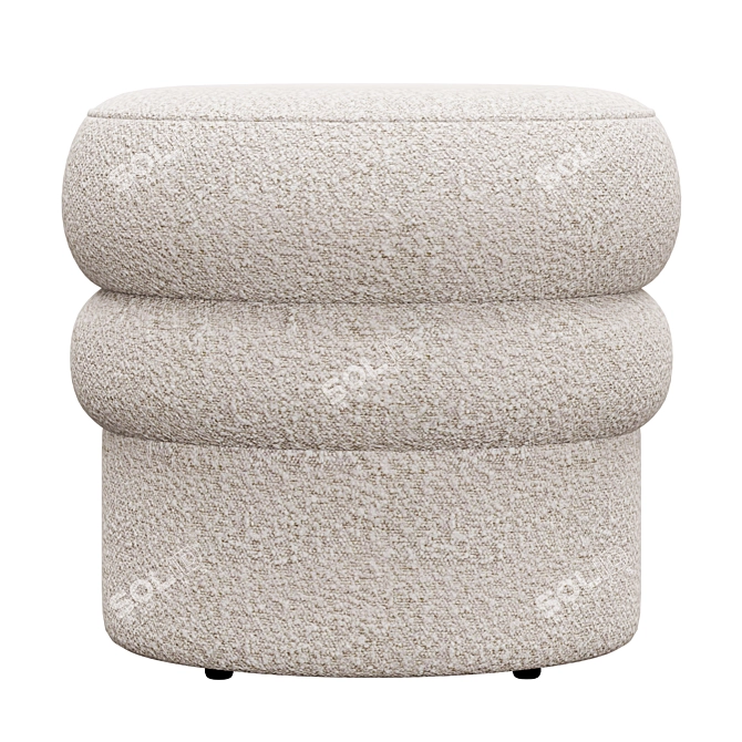 Modern Boucle Stool: Swagger by Kardiel 3D model image 2