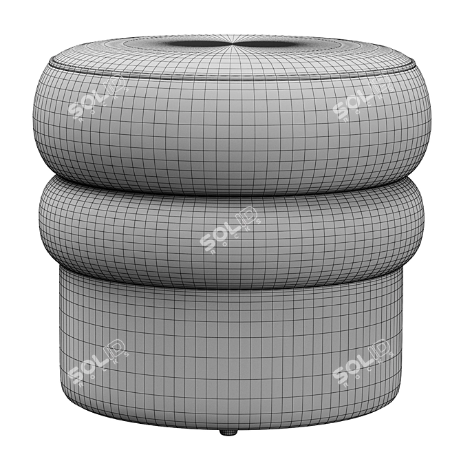 Modern Boucle Stool: Swagger by Kardiel 3D model image 3