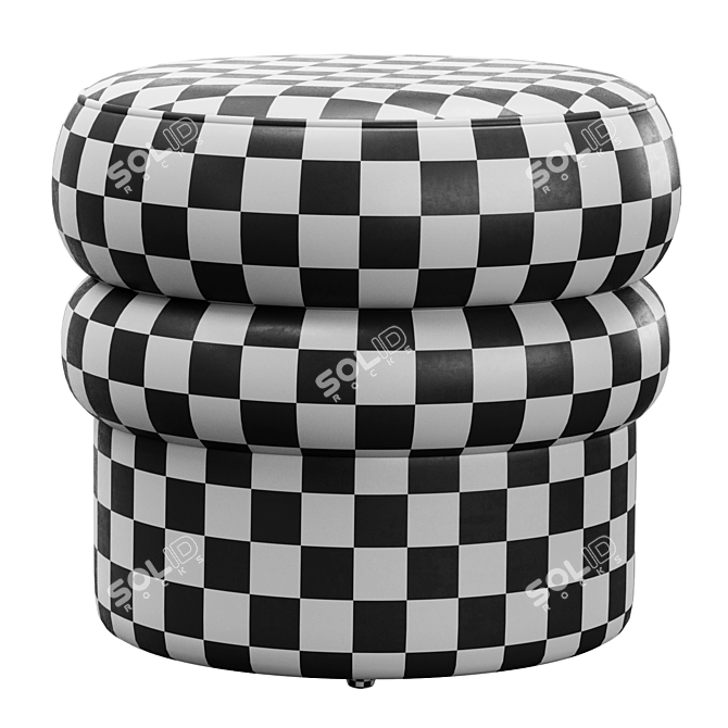 Modern Boucle Stool: Swagger by Kardiel 3D model image 4