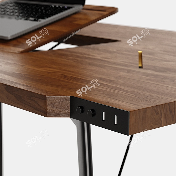 Sleek Wooden Desk: Tabula Sense Light 3D model image 3