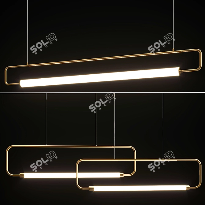 Island Glow: Modern LED Suspension 3D model image 1