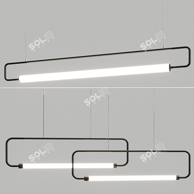 Island Glow: Modern LED Suspension 3D model image 2