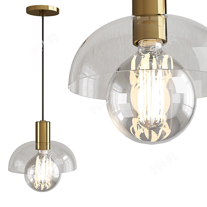 Elegant Kyla Pendant Light 3D model image 1