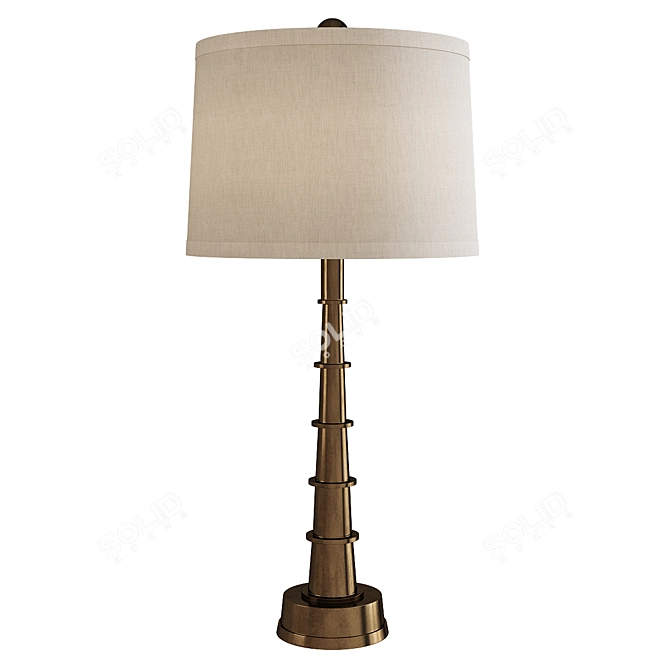 Elegant Auger Table Lamp 3D model image 1