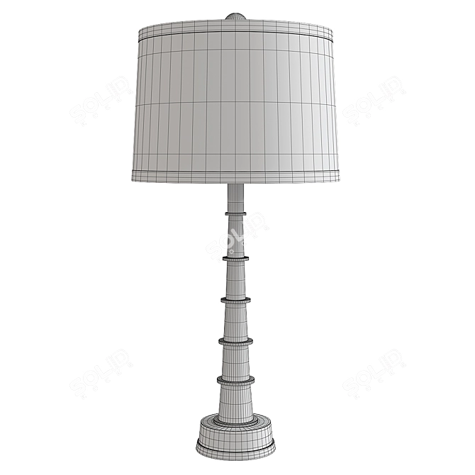 Elegant Auger Table Lamp 3D model image 2