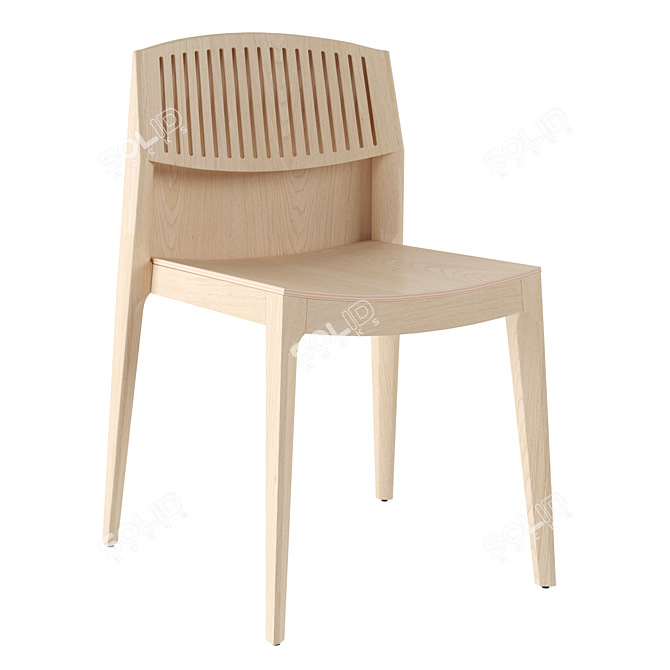 Elegant ISA 140L Chair: Martínez Design 3D model image 1