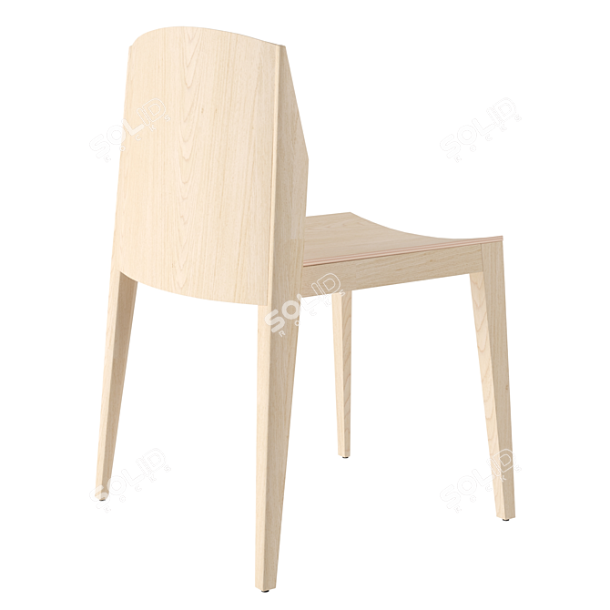 Elegant ISA 140L Chair: Martínez Design 3D model image 2