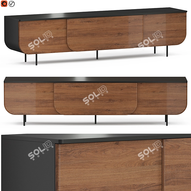 Elegant Bloom Sideboard: Milla & Milli 3D model image 1