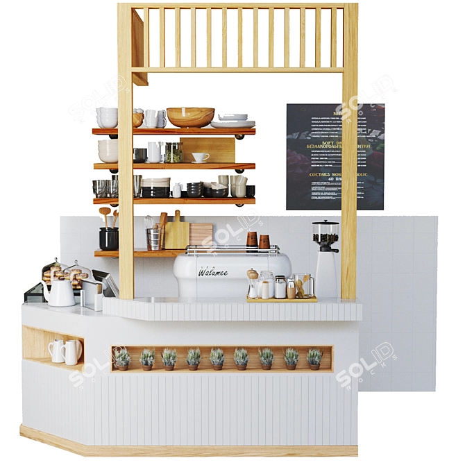 Coffee Delight: Aromatic Blend of Cafe, Chocolate, and Dessert 3D model image 1