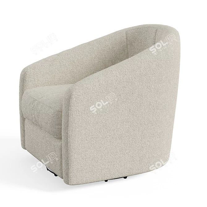 Comfortable Mid-Century Swivel Glider 3D model image 3