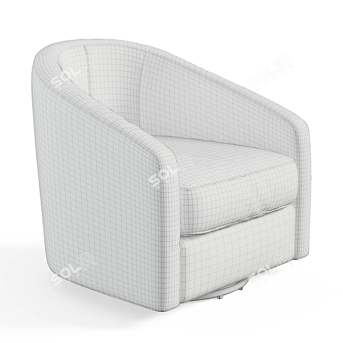 Comfortable Mid-Century Swivel Glider 3D model image 6