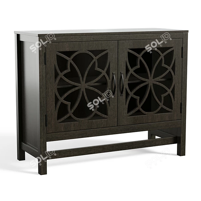 Vintage Mathur Accent Cabinet 3D model image 1