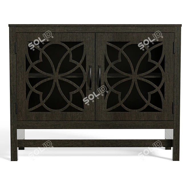 Vintage Mathur Accent Cabinet 3D model image 2