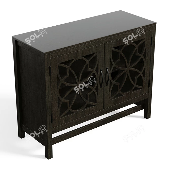 Vintage Mathur Accent Cabinet 3D model image 5