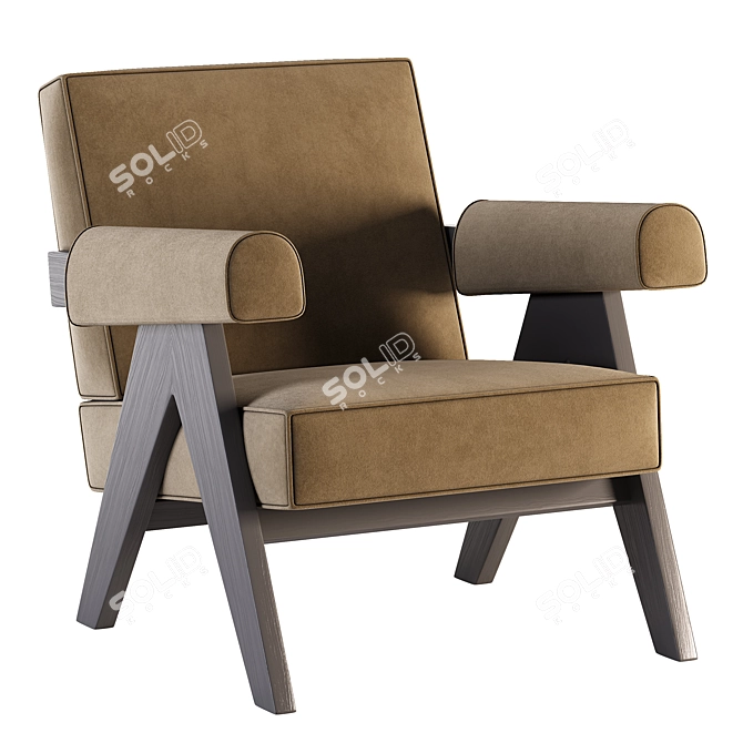 Cassina Armchair: Modern Comfort for Your Space 3D model image 2