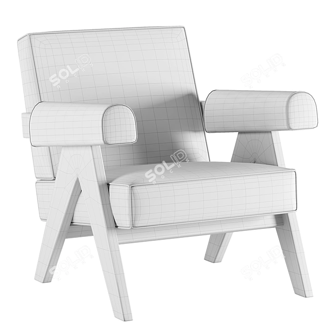 Cassina Armchair: Modern Comfort for Your Space 3D model image 4