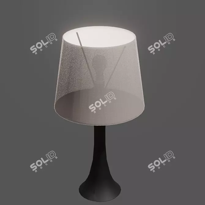 3D Plastic and Paper Table Lamp 3D model image 1