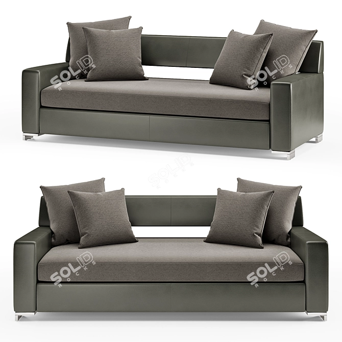 Sleek Philippe Hurel Elton II Sofa 3D model image 1