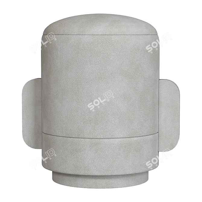 Dedar Belsuede Avorio Poufs: Marta I & II 3D model image 6
