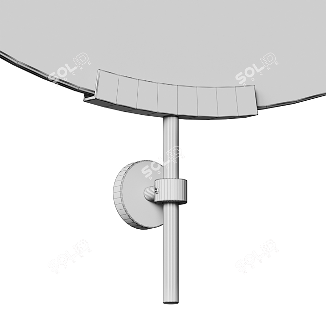 Industrial Floating Wall Mirror 3D model image 4