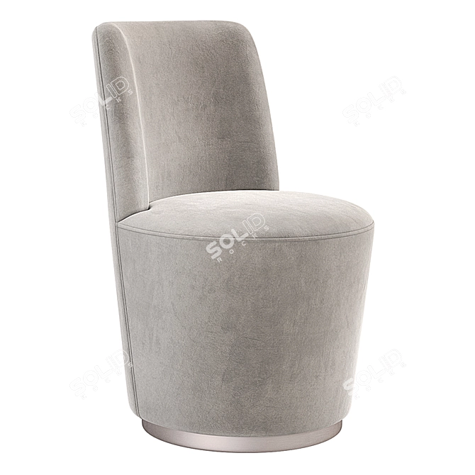 Swivel Velvet Dining Chair 3D model image 1