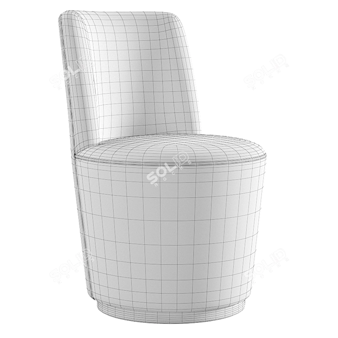 Swivel Velvet Dining Chair 3D model image 5