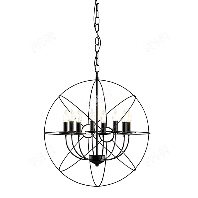 Elegant Vitaluce Pendant Chandelier 3D model image 1