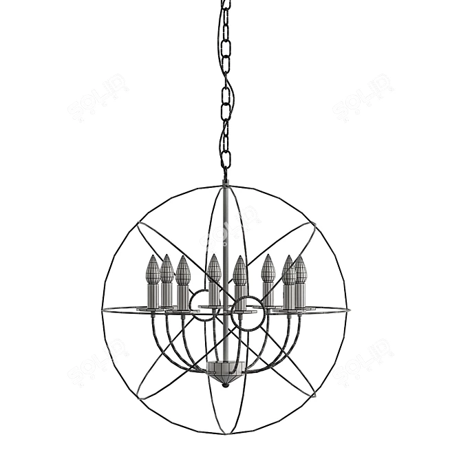 Elegant Vitaluce Pendant Chandelier 3D model image 2