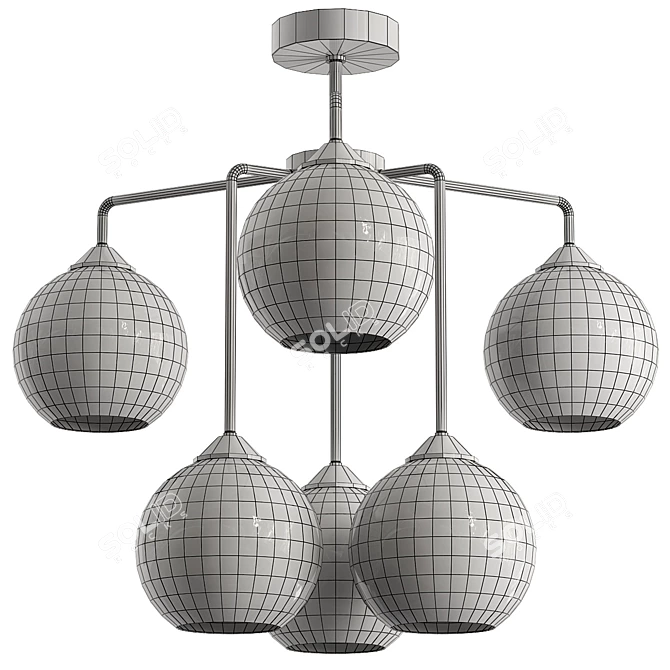 Elegant Vitaluce Ceiling Chandelier 3D model image 2