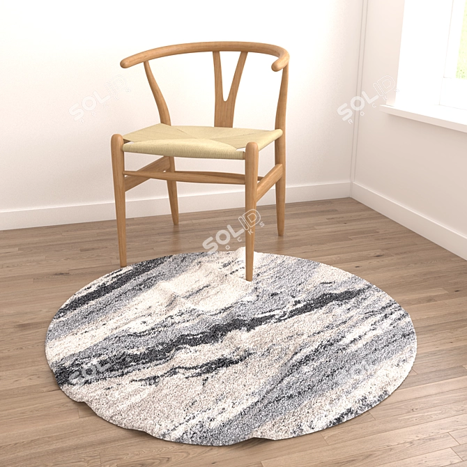 Round Rugs Set: Versatile and Detailed 3D model image 2