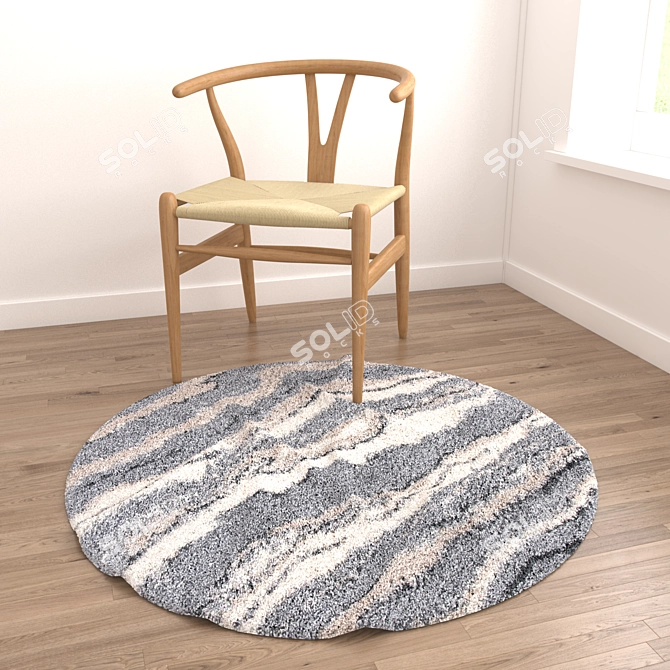 Round Rugs Set: Versatile and Detailed 3D model image 6