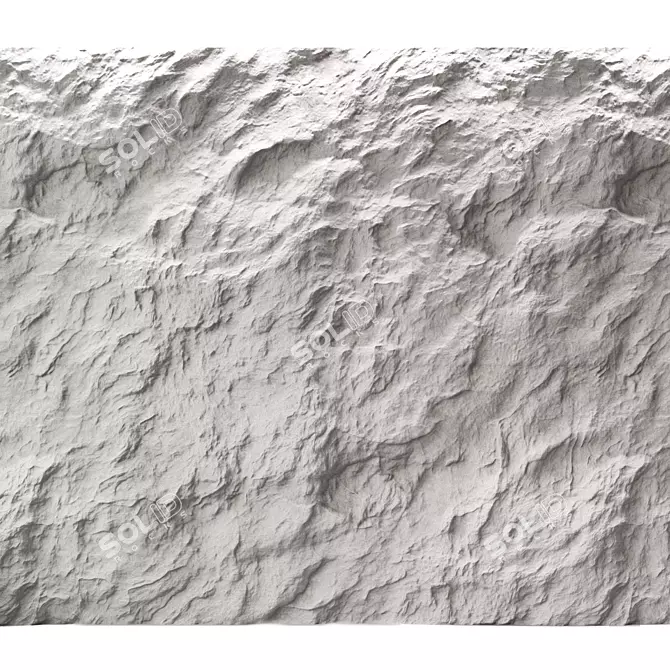 Seamless Rock Cliff Wall Textures 3D model image 1