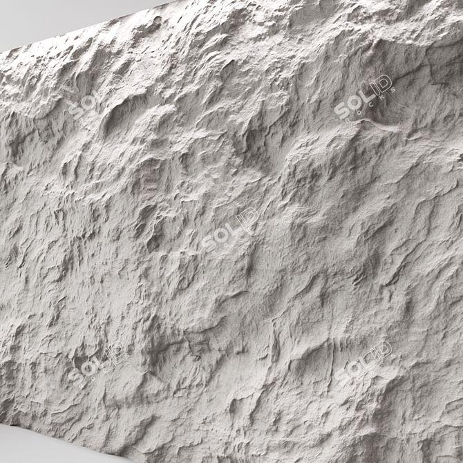 Seamless Rock Cliff Wall Textures 3D model image 2