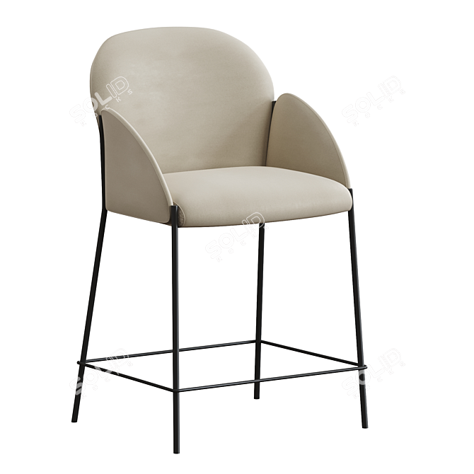 Artifort Andrea Modern Bar Stool 3D model image 1