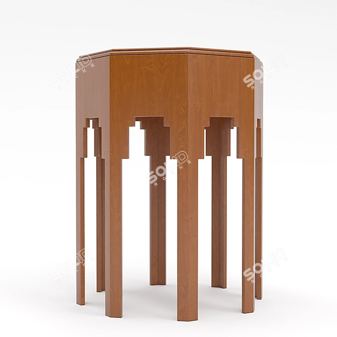 Vaughan Oakley Table: Elegant and Modern 3D model image 2