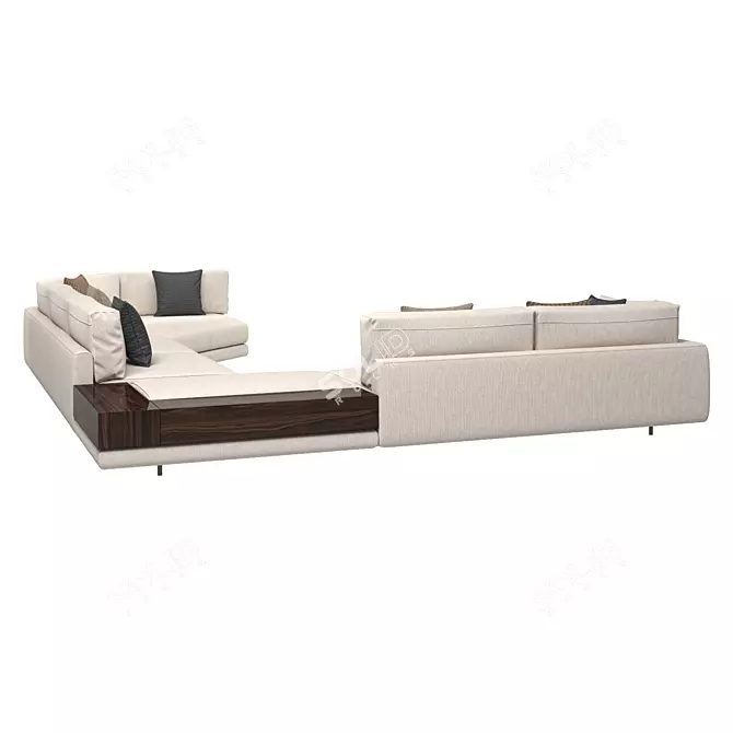 Italian Argo Corner Sofa: Stylish and Versatile 3D model image 1