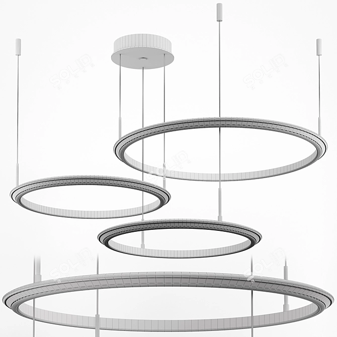 Elegant VISIT Pendant Light 3D model image 3